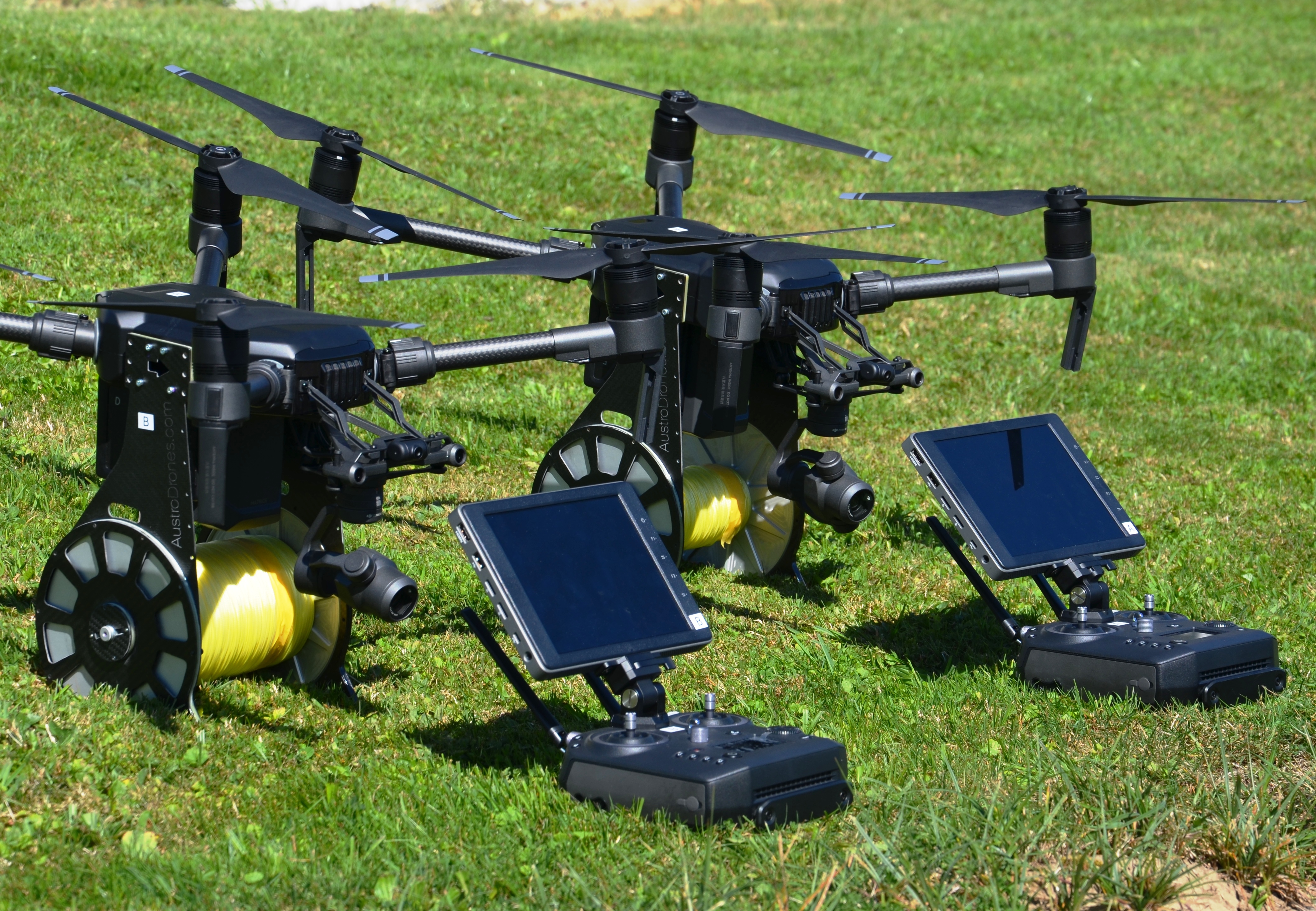 Light Drones for Pulling the First Rope